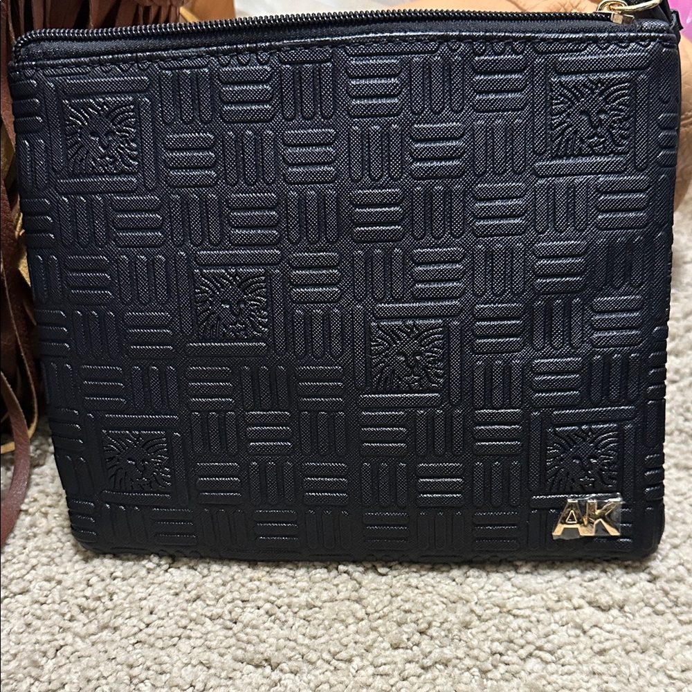 Anne Klein Black Textured Clutch